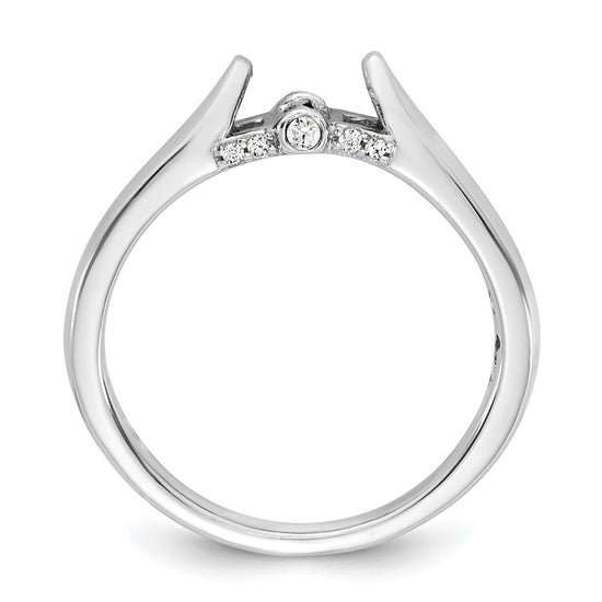 Peg Set Diamond Semi-mount Engagement Rings
