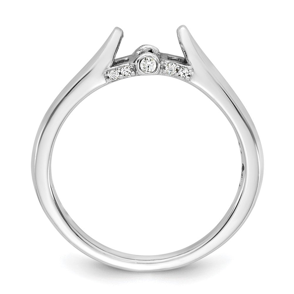 Peg Set Diamond Semi-mount Engagement Rings