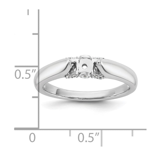 Peg Set Diamond Semi-mount Engagement Rings