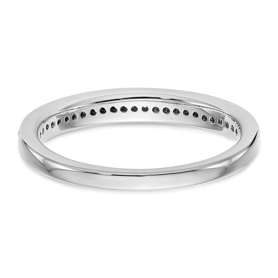 14k White Gold 1/8 carat Diamond Complete Wedding Band