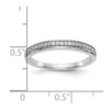 14k White Gold 1/8 carat Diamond Complete Wedding Band