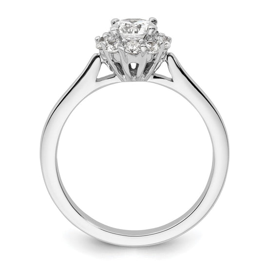 Round Halo Diamond Semi-mount Engagement Ring