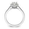 Round Halo Diamond Semi-mount Engagement Ring