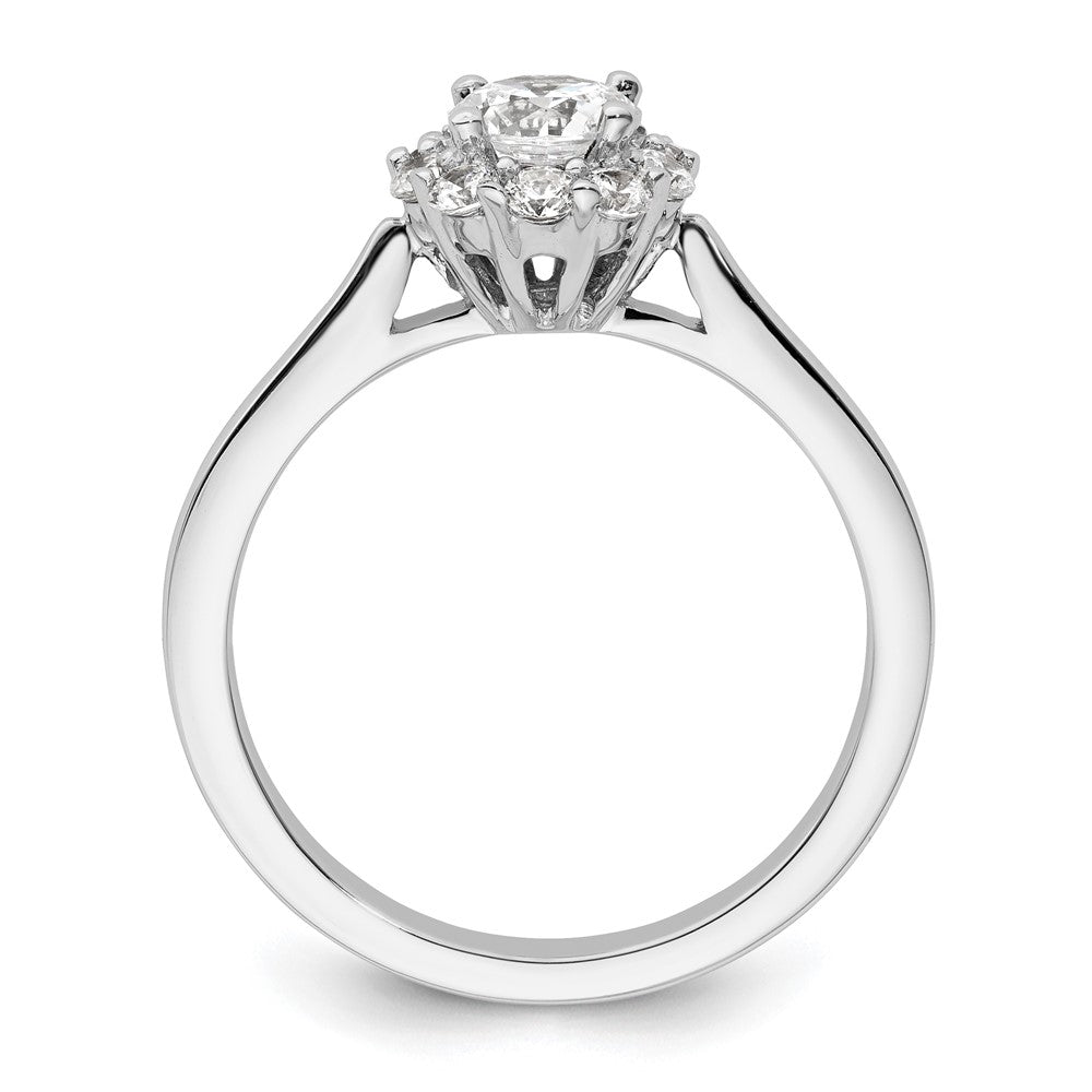 Round Halo Diamond Semi-mount Engagement Ring