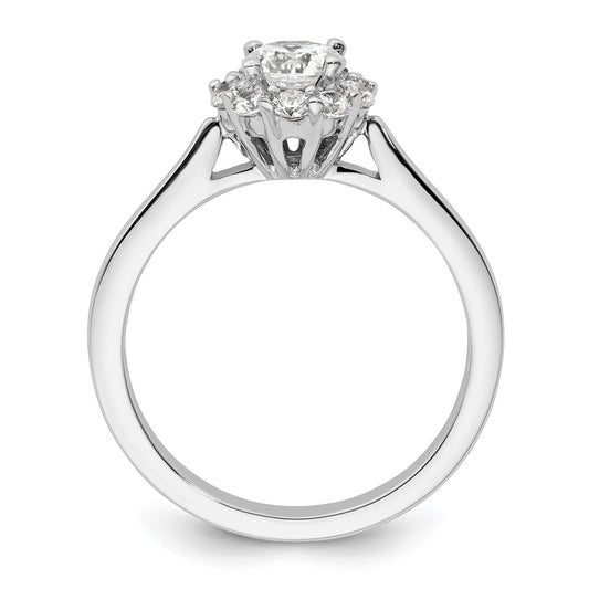 Round Halo Diamond Semi-mount Engagement Ring