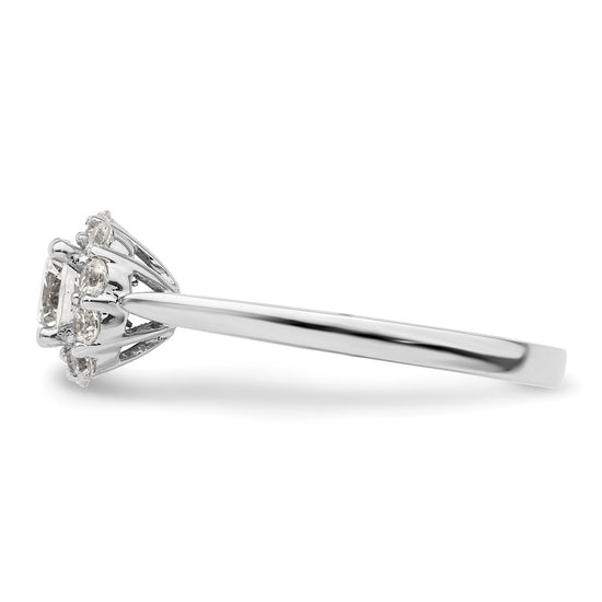 Round Halo Diamond Semi-mount Engagement Ring