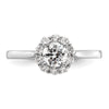 Round Halo Diamond Semi-mount Engagement Ring