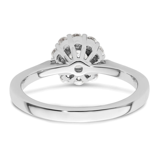 Round Halo Diamond Semi-mount Engagement Ring