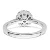 Round Halo Diamond Semi-mount Engagement Ring