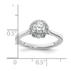 Round Halo Diamond Semi-mount Engagement Ring