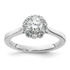 Round Halo Diamond Semi-mount Engagement Ring