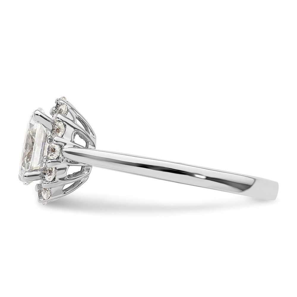 Oval Halo Engagement Diamond Semi-mount Ring