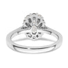 Oval Halo Engagement Diamond Semi-mount Ring