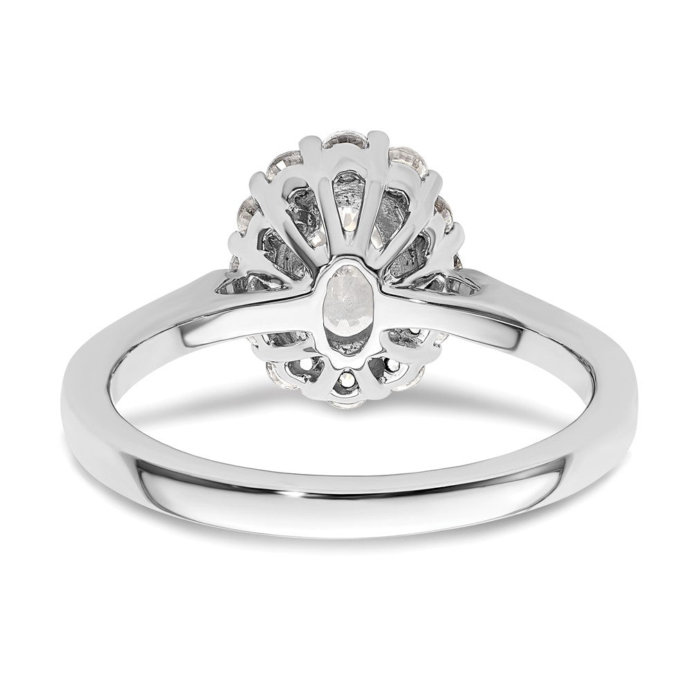 Oval Halo Engagement Diamond Semi-mount Ring