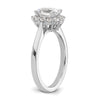 Oval Halo Engagement Diamond Semi-mount Ring