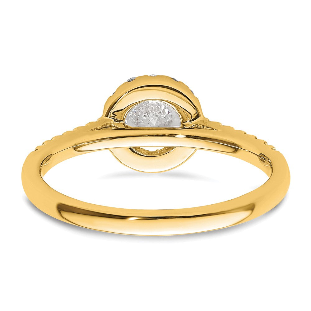 14k 3/4 carat Lab Grown Diamond VS/SI+ G+ Complete Size 6 Halo Engagement Ring