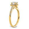 14k 3/4 carat Lab Grown Diamond VS/SI+ G+ Complete Size 6 Halo Engagement Ring