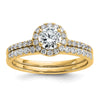 14k 3/4 carat Lab Grown Diamond VS/SI+ G+ Complete Size 6 Halo Engagement Ring
