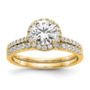 14k 3/4 carat Lab Grown Diamond VS/SI+ G+ Complete Size 7 Halo Engagement Ring
