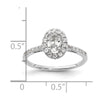 Oval Halo Diamond Semi-mount Engagement Rings
