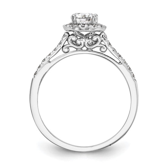 Oval Halo Diamond Semi-mount Engagement Rings