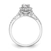 Oval Halo Diamond Semi-mount Engagement Rings