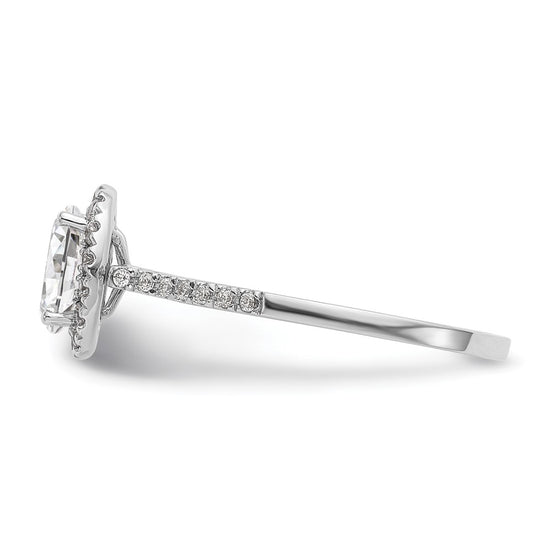 Oval Halo Diamond Semi-mount Engagement Rings