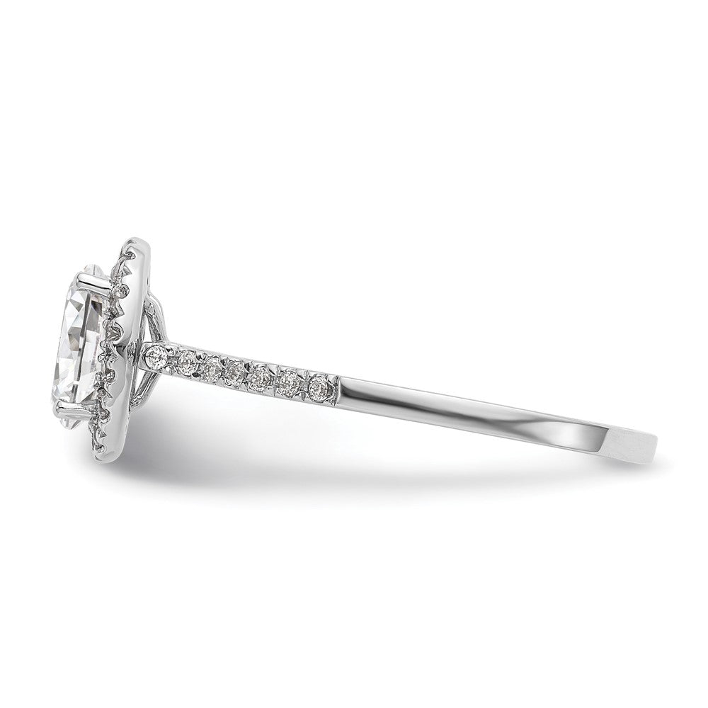 Oval Halo Diamond Semi-mount Engagement Rings