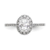 Oval Halo Diamond Semi-mount Engagement Rings