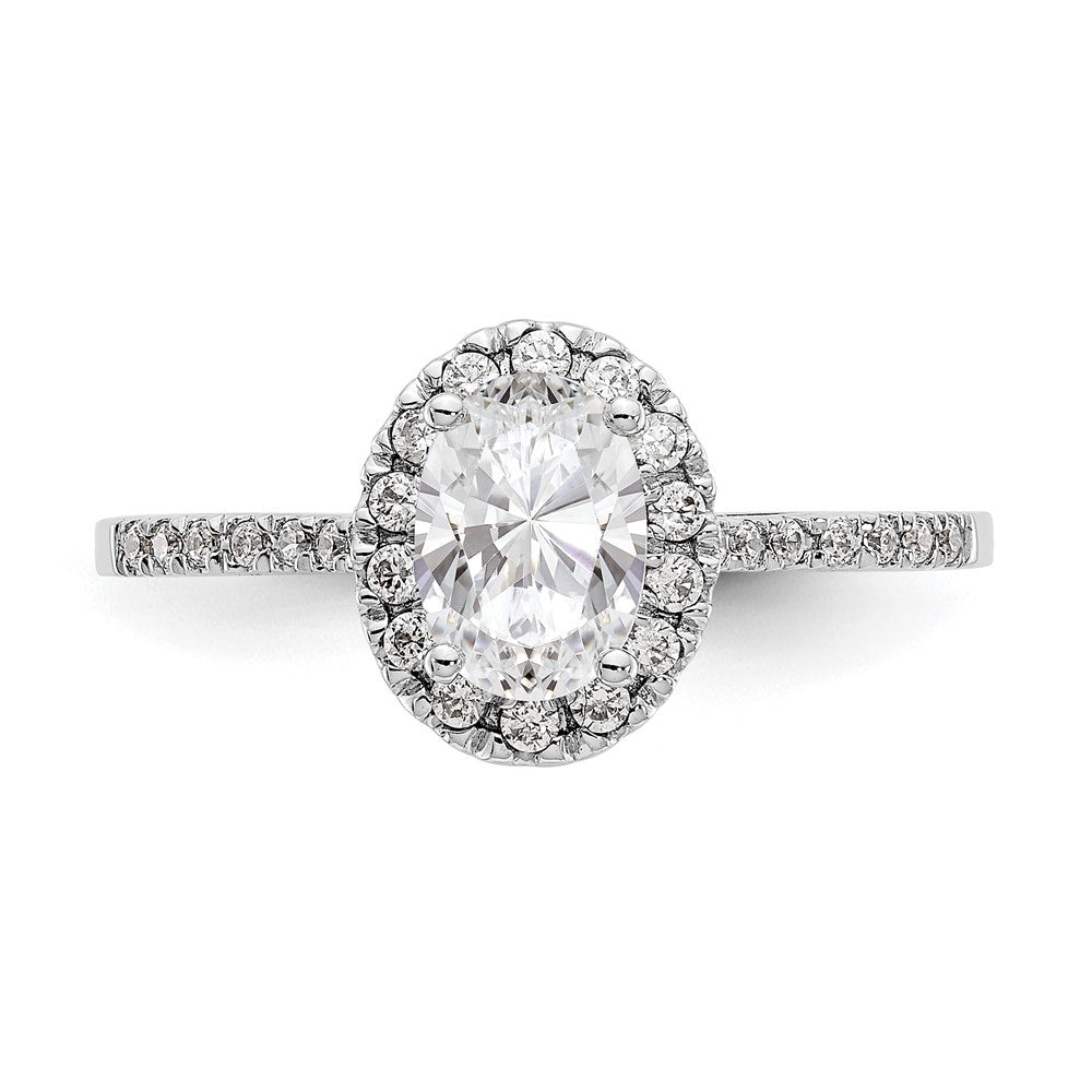 Oval Halo Diamond Semi-mount Engagement Rings