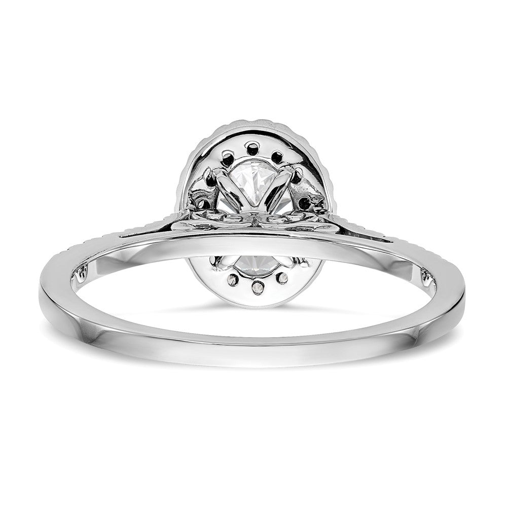 Oval Halo Diamond Semi-mount Engagement Rings