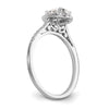 Oval Halo Diamond Semi-mount Engagement Rings
