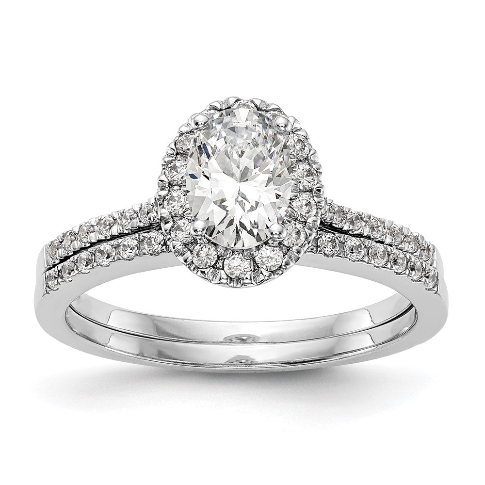 Oval Halo Diamond Semi-mount Engagement Rings