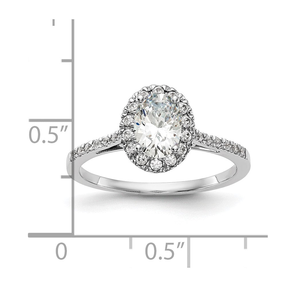 Oval Halo Diamond Semi-mount Engagement Rings