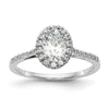 Oval Halo Diamond Semi-mount Engagement Rings