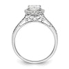 Oval Halo Diamond Semi-mount Engagement Rings