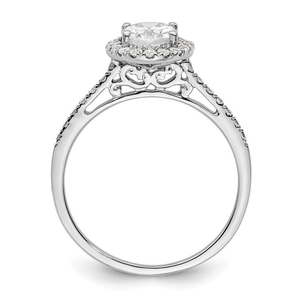 Oval Halo Diamond Semi-mount Engagement Rings