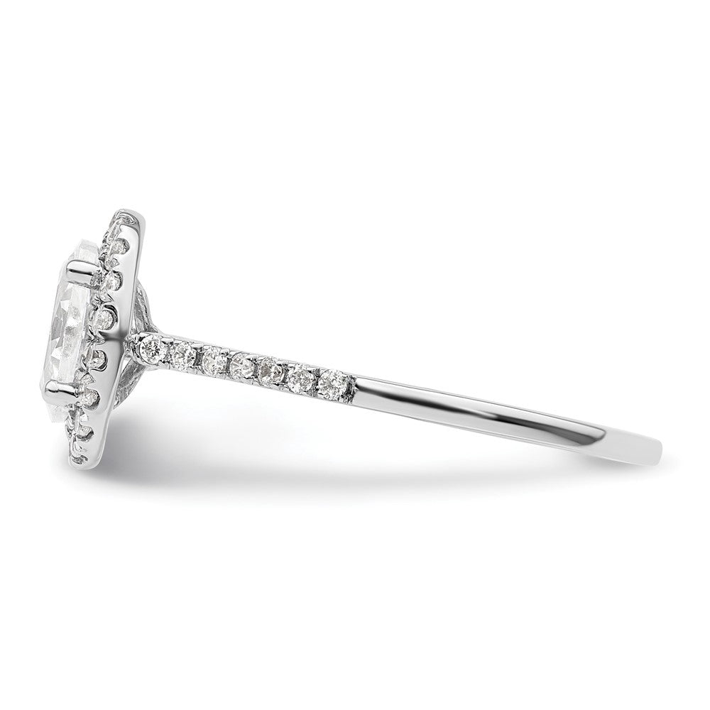 Oval Halo Diamond Semi-mount Engagement Rings