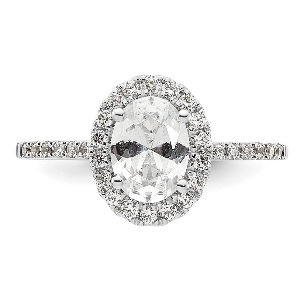 Oval Halo Diamond Semi-mount Engagement Rings