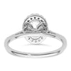 Oval Halo Diamond Semi-mount Engagement Rings