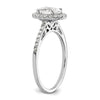 Oval Halo Diamond Semi-mount Engagement Rings