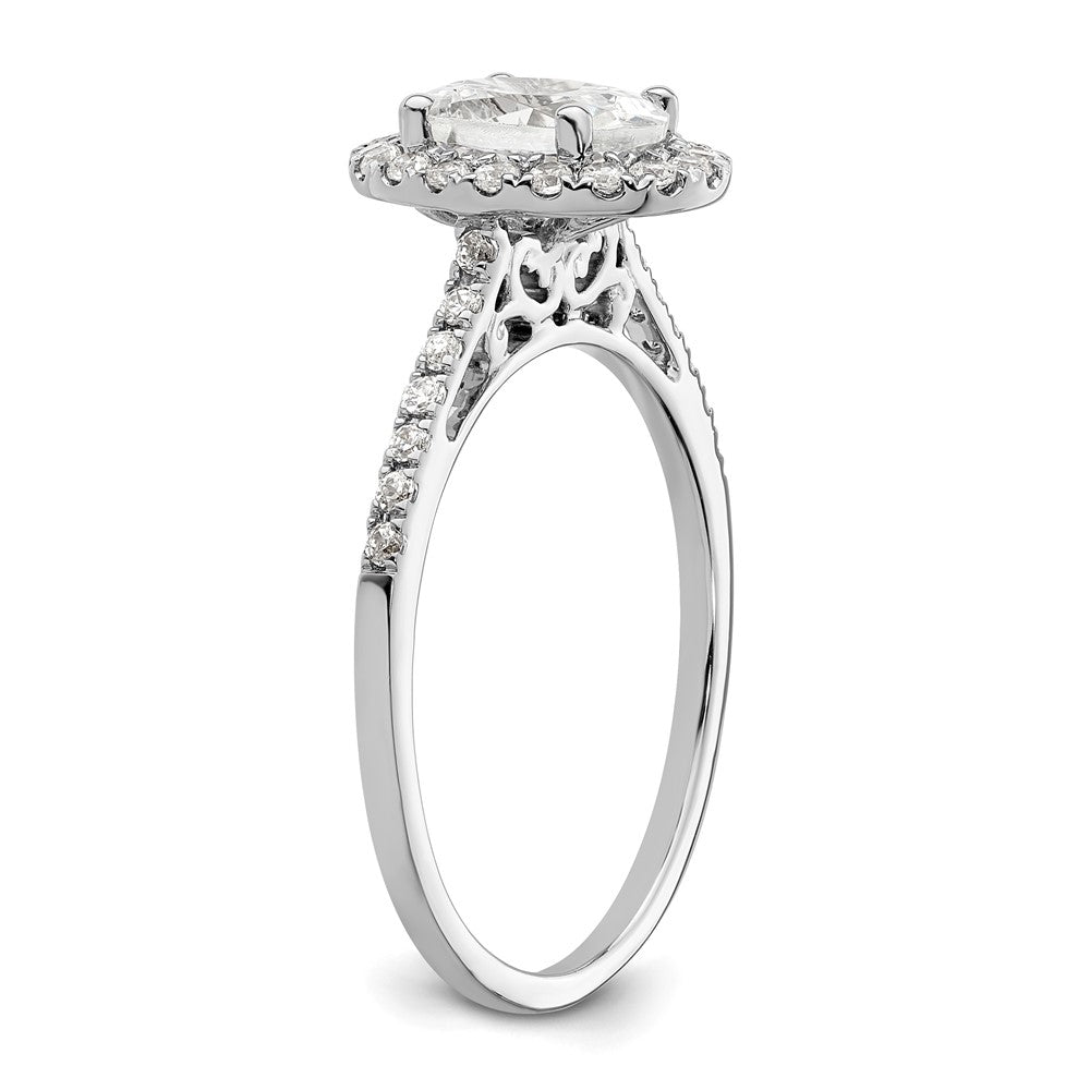Oval Halo Diamond Semi-mount Engagement Rings