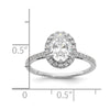 Oval Halo Diamond Semi-mount Engagement Rings