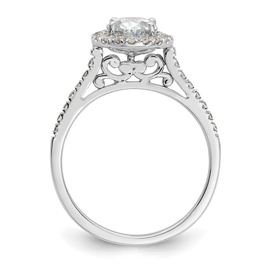 Oval Halo Diamond Semi-mount Engagement Rings