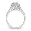 Oval Halo Diamond Semi-mount Engagement Rings