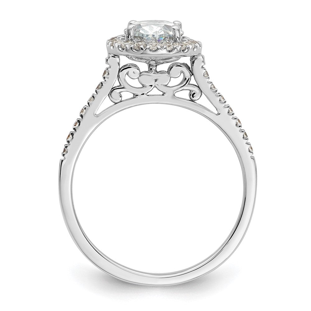 Oval Halo Diamond Semi-mount Engagement Rings