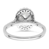 Oval Halo Diamond Semi-mount Engagement Rings