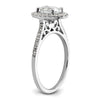 Oval Halo Diamond Semi-mount Engagement Rings