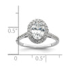 Oval Halo Diamond Semi-mount Engagement Rings