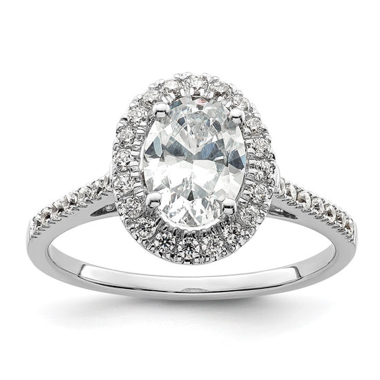 Oval Halo Diamond Semi-mount Engagement Rings